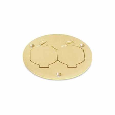 T&B P-60-DS BRASS DUPLEX RECEPTACLE COVER 68 SERIES