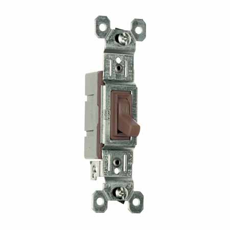 P&S 660-G 15A 1P BROWN GROUNDING TOGGLE SWITCH