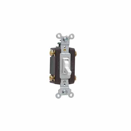 P&S 664-WG 15A 4 WAY WHITE GROUNDING TOGGLE SWITCH