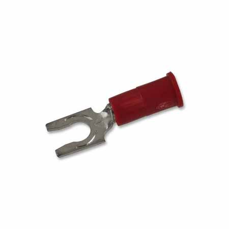 IDEAL 83-7021 VINYL INSULATED SNAP SPADE TERMINALS 22-18AWG 8 STUD SIZE (25 PER BOX)