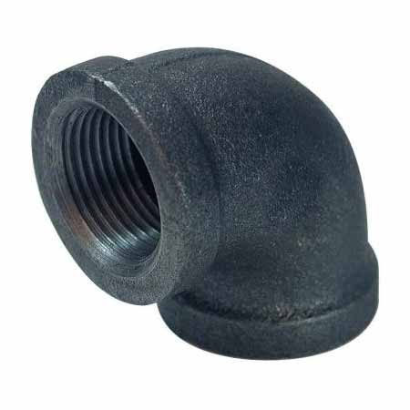 2 BLACK MALLEABLE 90 DEGREE ELBOW 2.BML