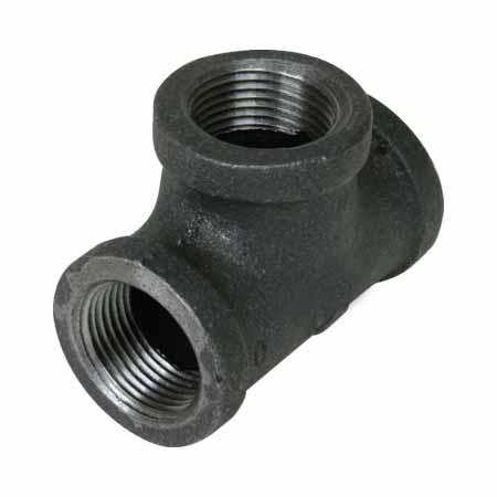 1-1/4X1 BLACK MALLEABLE TEE 1BX1.BMT